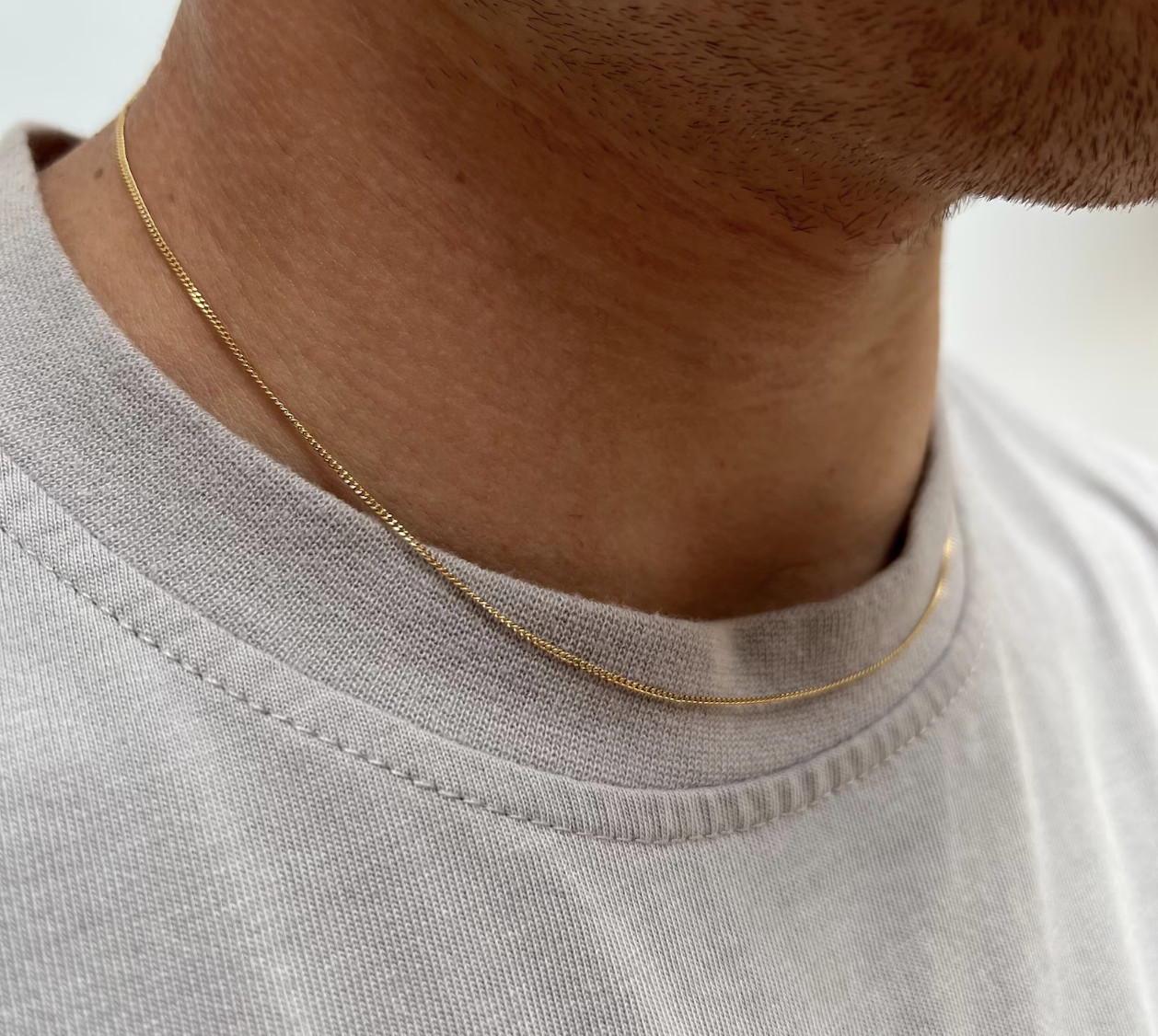 925 Sterling Silver Gold-Plated Box Chain Necklace 0.8mm 1mm