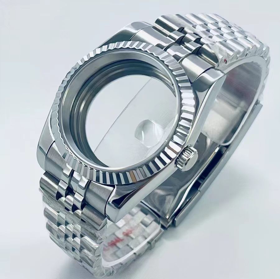 36mm 40mm Sapphire Glass Case+Jubilee Bracelet Kit For NH34/35/36 ETA2824 PT5000