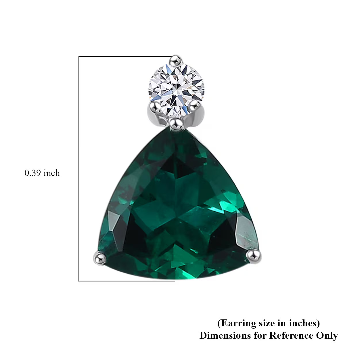 AAA Luxuriant Lab Grown Emerald and G-H SI Lab Grown Diamond 2.30 ctw Earrings