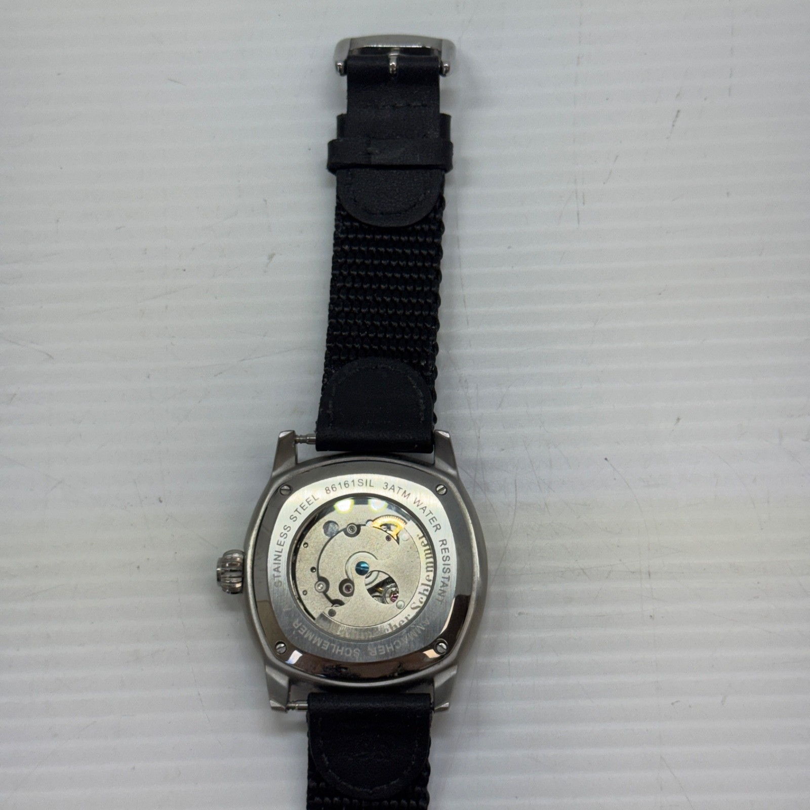 Hammacher Schlemmer Automatic Watch 21 Jewels Retrograde Style Men’s w Box