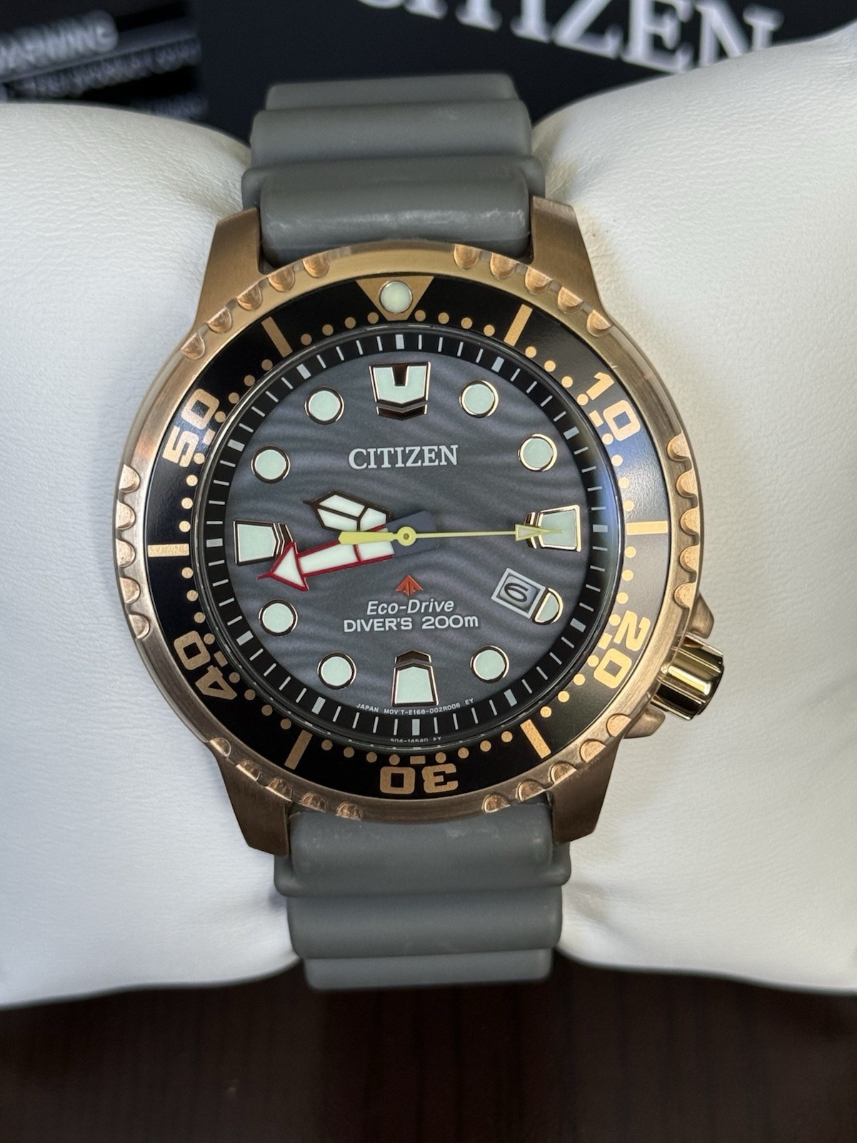 Citizen Eco-Drive Promaster Diver Gray Dial Rose Gold Tone Watch BN0163-00H