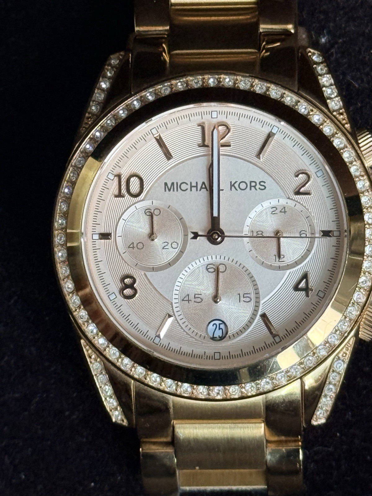 Michael Kors Blair Rose Gold Dial Chronograph Watch MK5263 Great Shape.