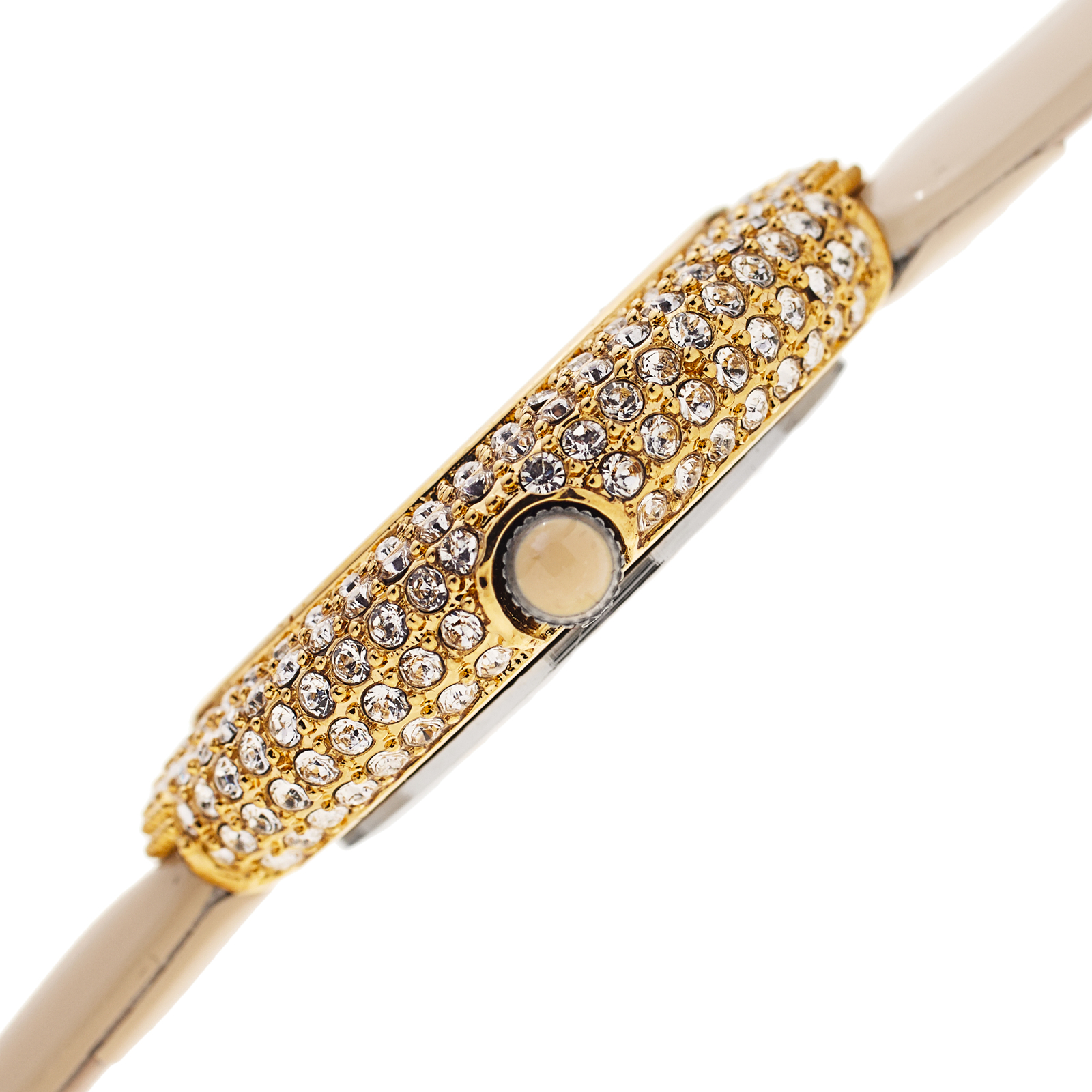 Women’s Burgi BUR209YG Swarovski Crystal Diamond Sparkle Blush Leather Watch
