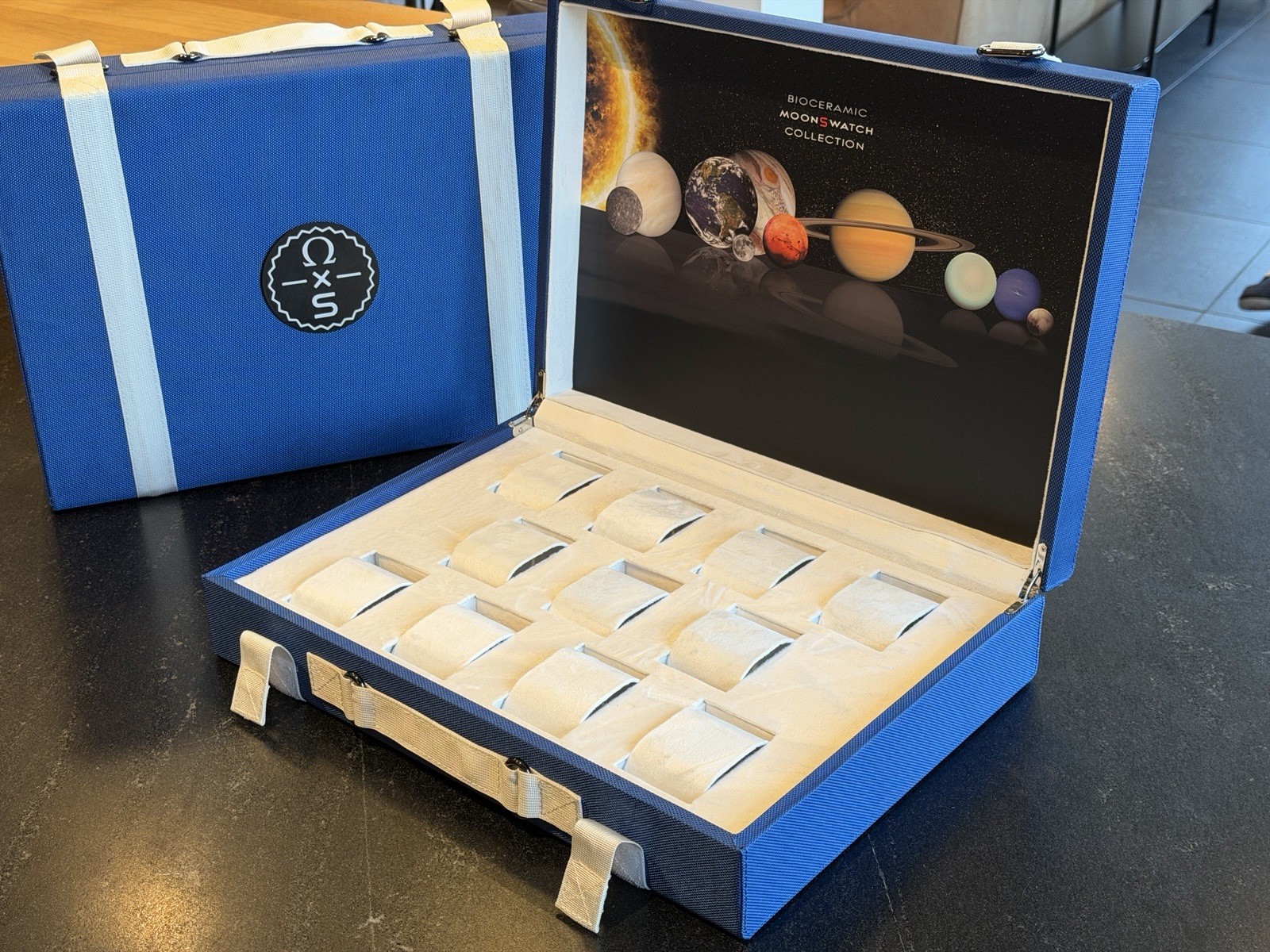 Omega x Swatch Mission to the MoonSwatch Suitcase Display Box