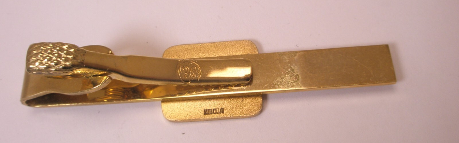 GE General Electric Gold Filled Tree of Life Vintage LARGE Tie Bar Clip