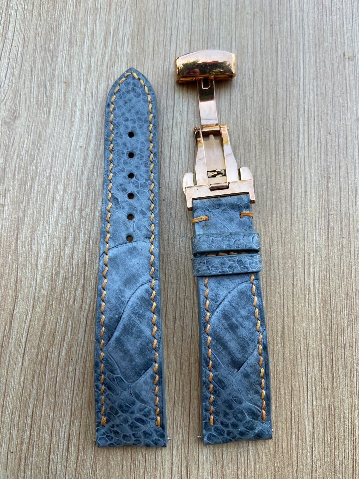 Gray Ostrich Leather Watch Strap Band, Size 18mm 19mm 20mm 21mm 22mm 24mm 26mm
