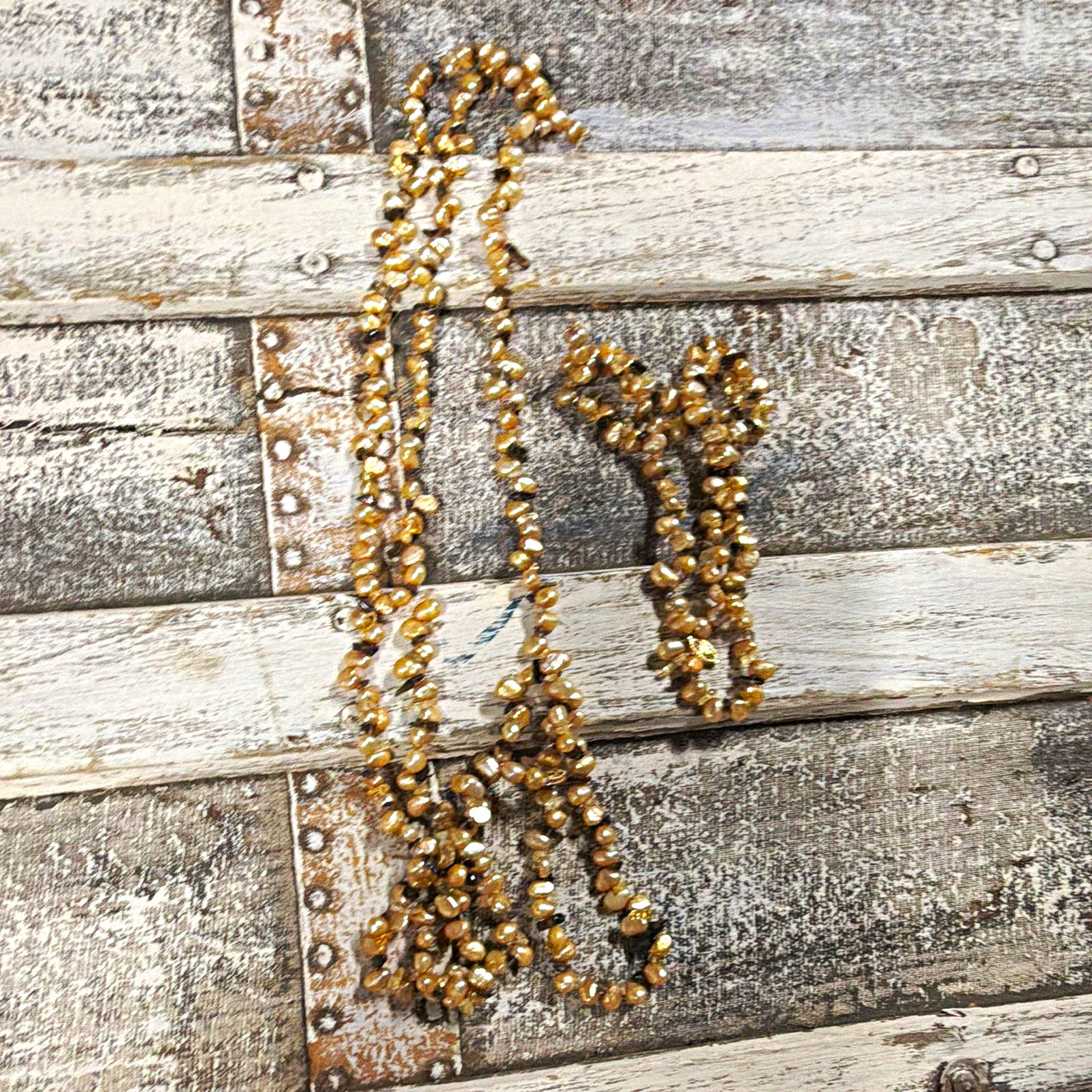 Artisan Champagne FW Pearl & Smokey Quartz Bracelet and Necklace 14K Yellow Gold