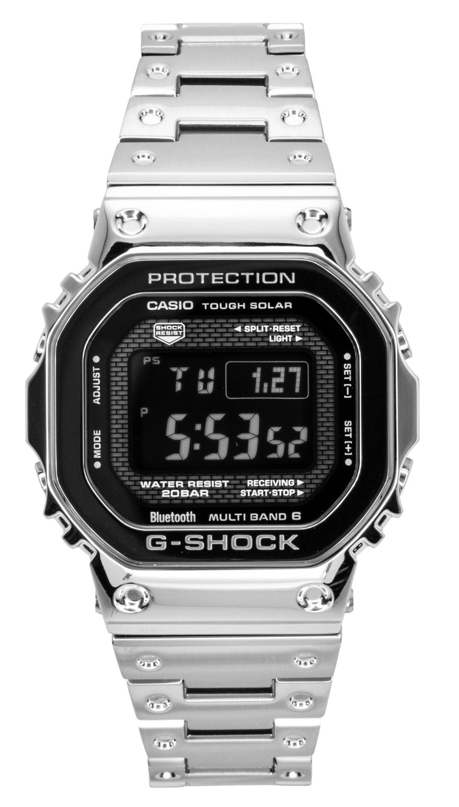 Casio G-Shock Digital Full Metal Smartphone Link Solar GMW-B5000BT-1 Mens Watch