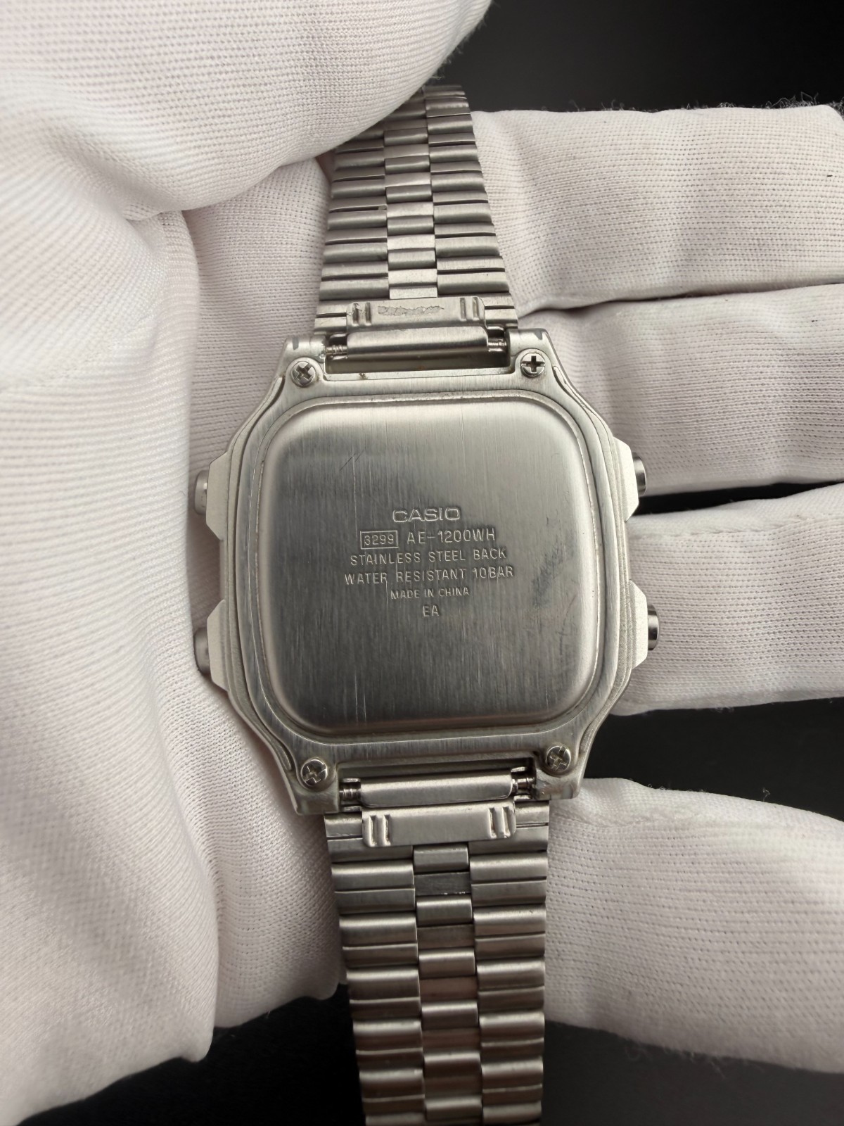 Casio Watch AE-1200WH Royale World Time Illuminator Silver w/ Original Bracelet