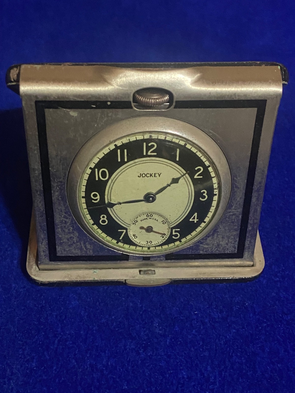 Vintage Jockey USA Manual Wing Table Top Pocket Watch