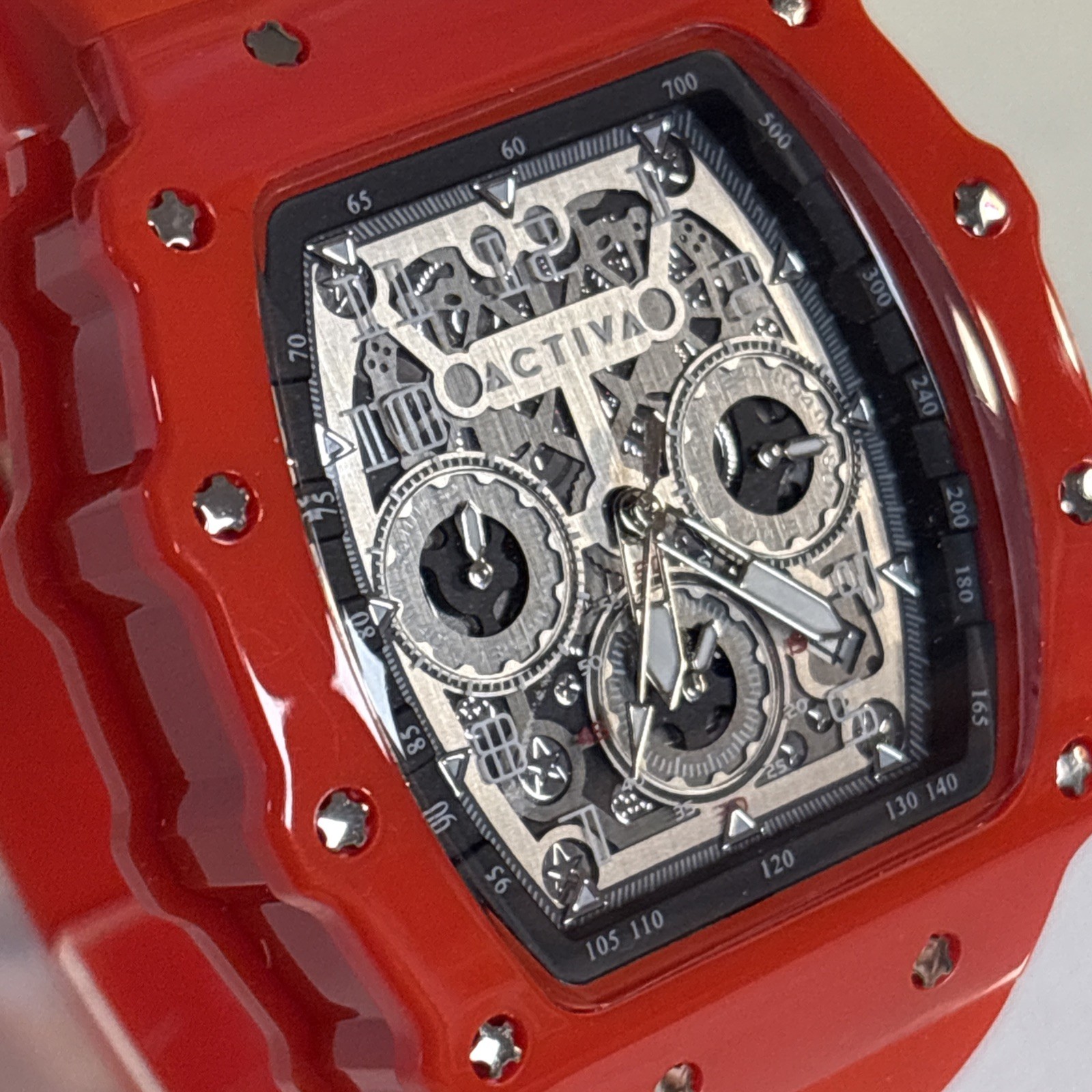Activa Fury X Invicta Mens Quartz MG53 Skeleton Dial Red 44mm ACW2305-019 NEW