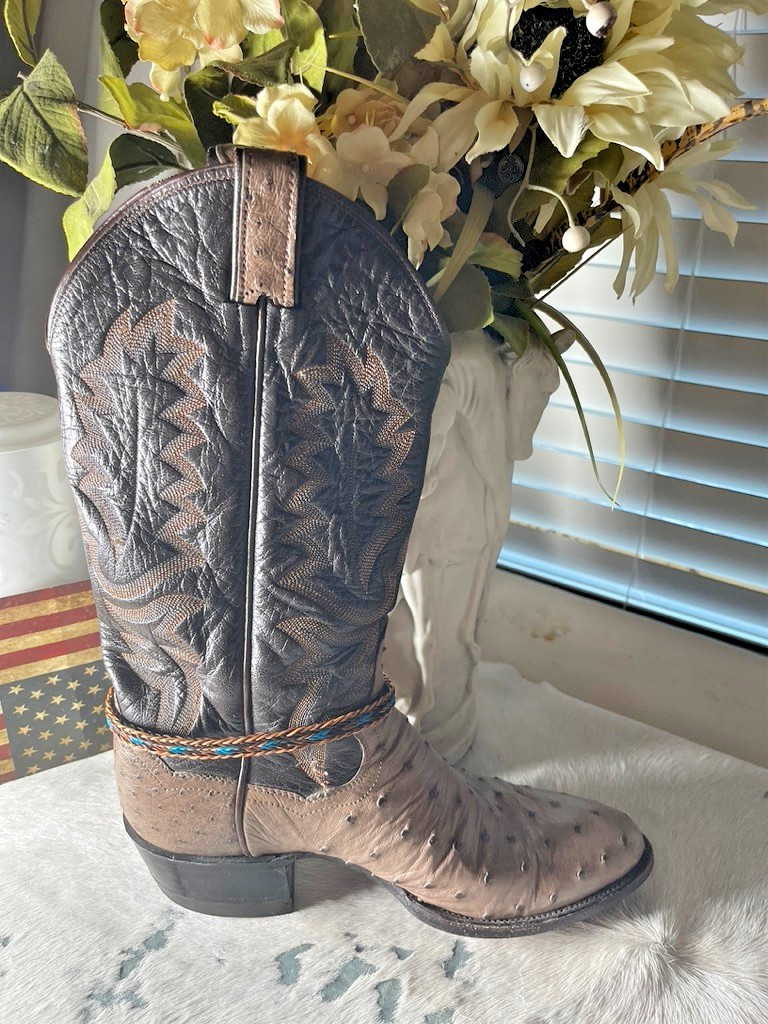Western Boot Jewelry 3/8 in Horsehair Cowboy Adjustable fit Black Brown Turquois