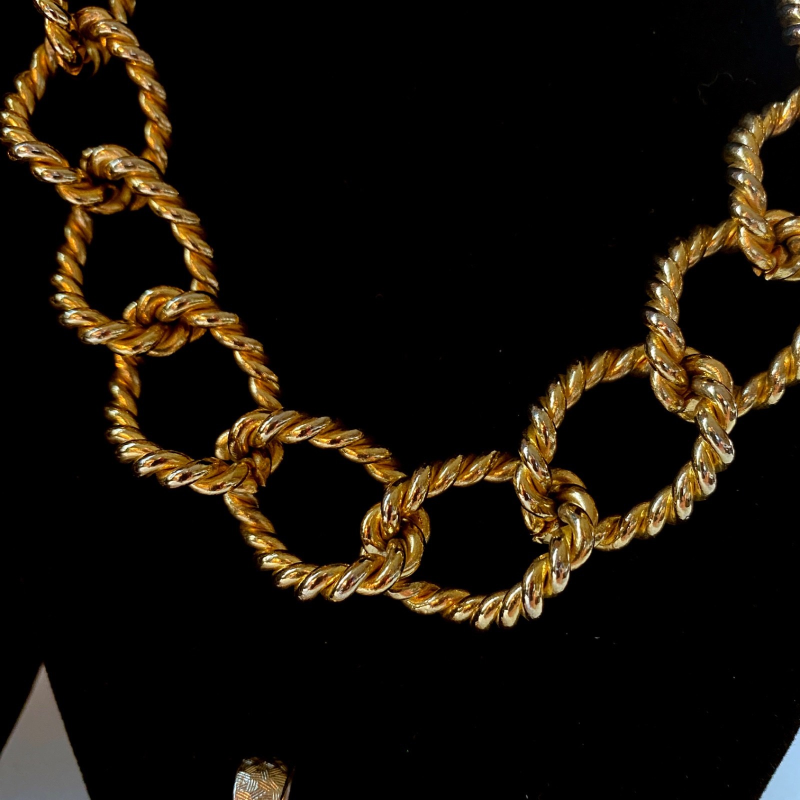 Lot of 5 Vintage to Now Costume Jewelry All Wearable – Modernist Gold Tone