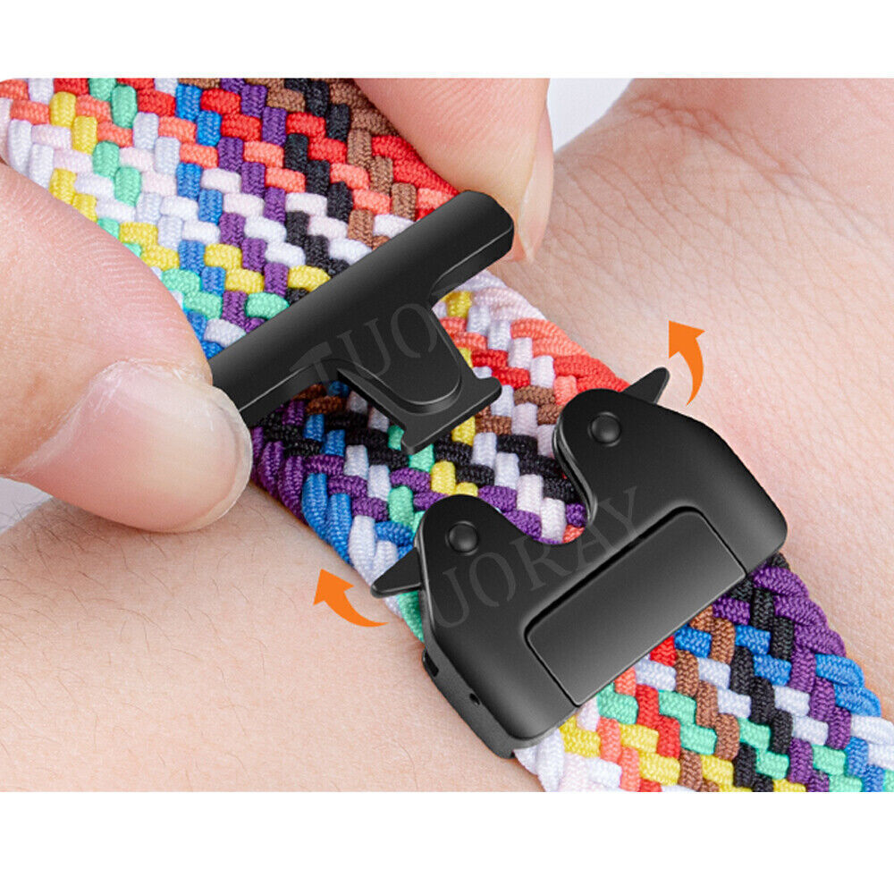 Braided Nylon Loop Watch Strap Band for Garmin Vivoactive 3S/4S/Venu 3S/2S/Rey