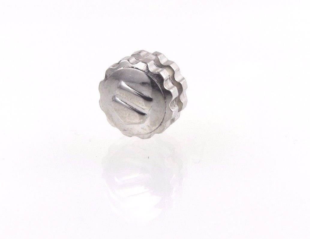 7 MM Silver External Thread Screw Down Watch Crown For Tag Heuer