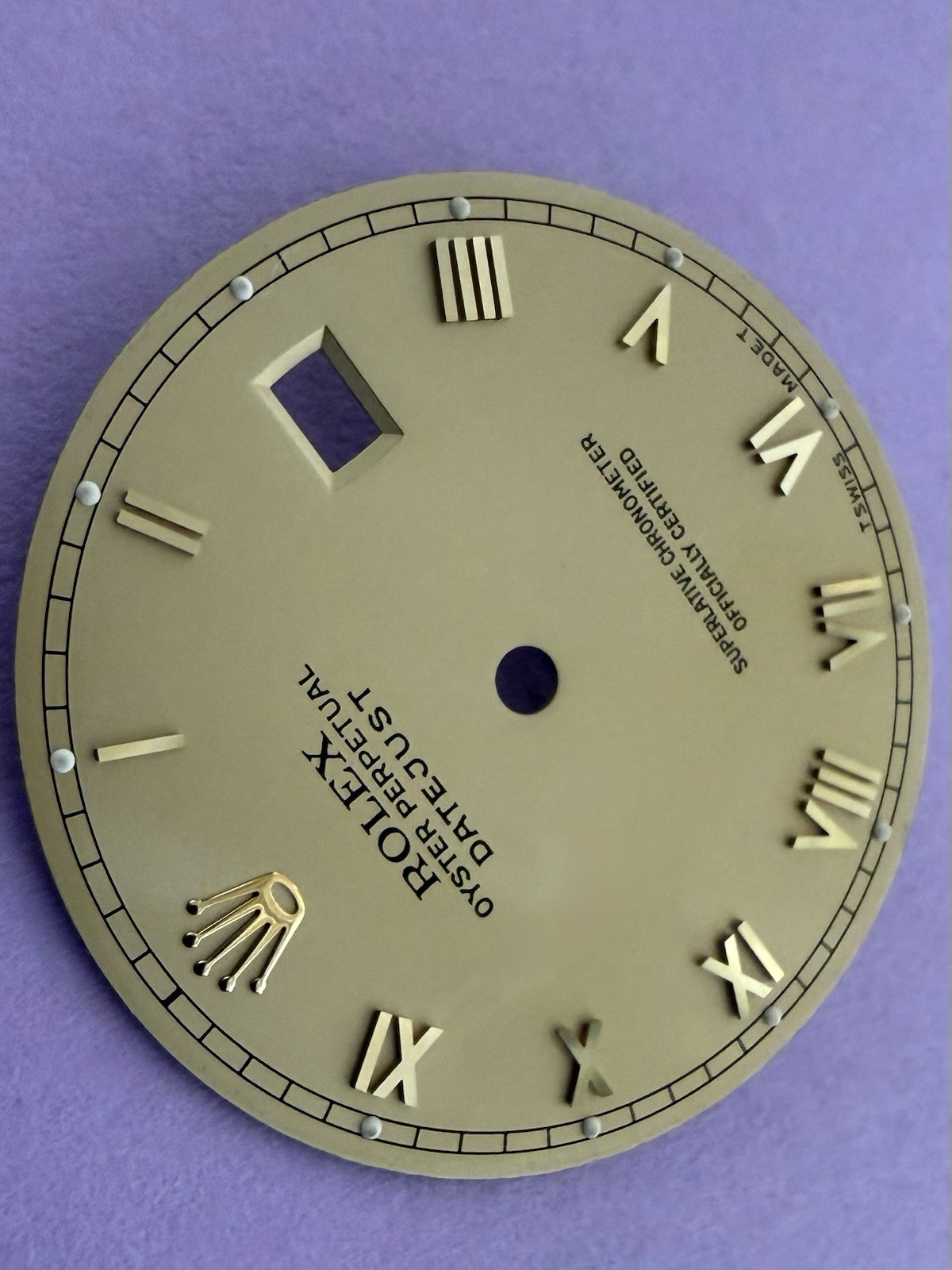 Genuine Factory Rolex Dial DateJust 36mm Champagne Roman Y 16013, 16233