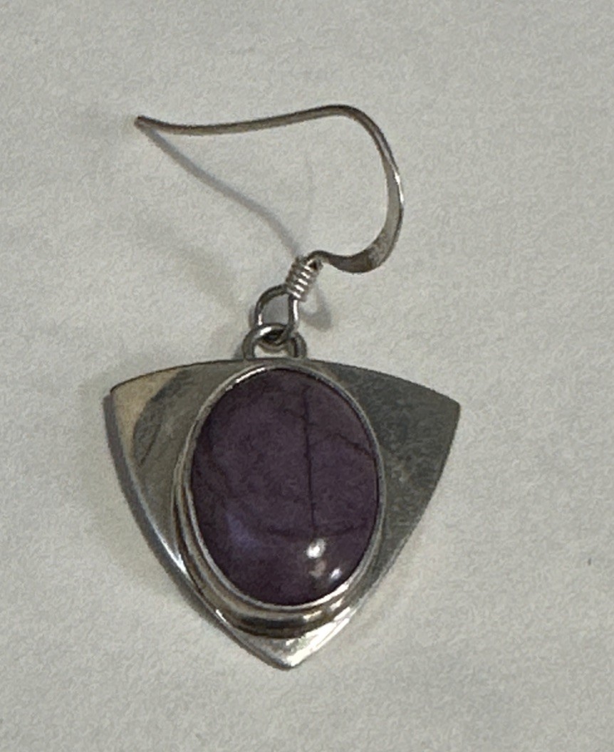 Gili & Grace Nakai Sterling Silver Sugilite Dangle Earrings