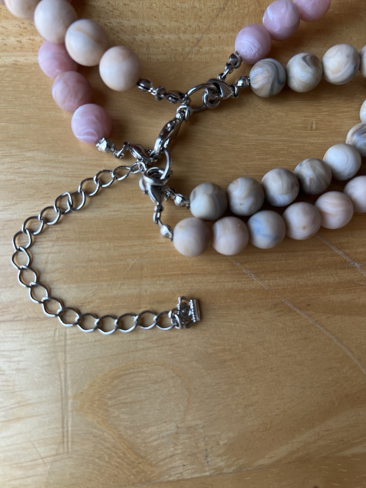 Premier Designs Choker Necklace Beige & Light Rose NIB