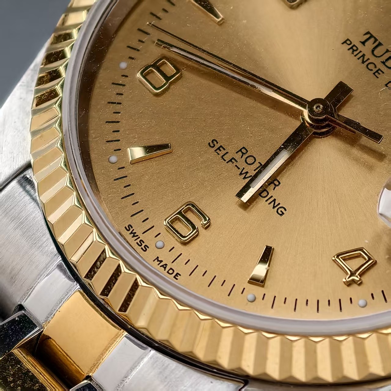 Tudor Gilding Dial Prince Date 74033 Men’s Watch Automatic 34mm Number scale