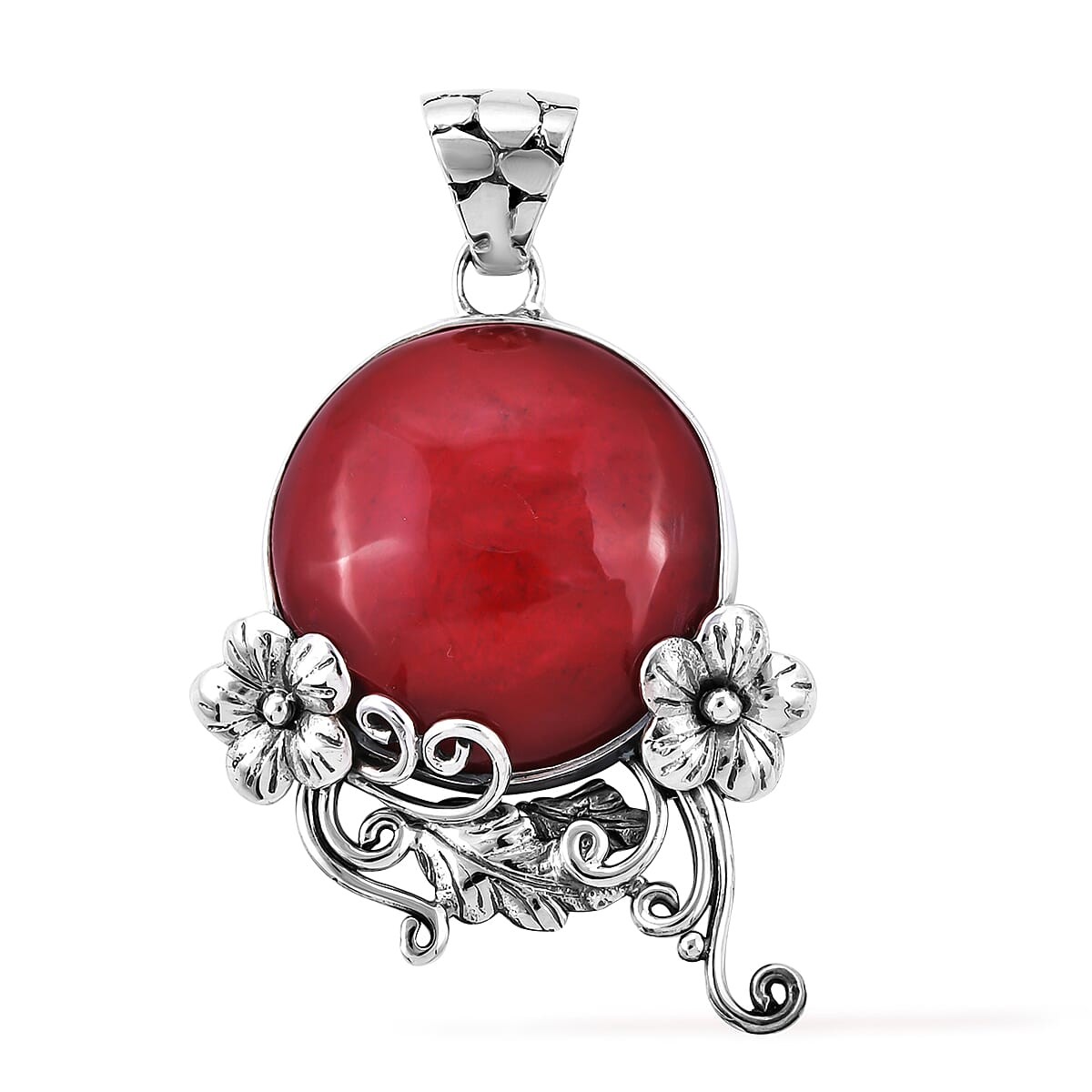 Sponge Coral Pendant without Chain in Sterling Silver
