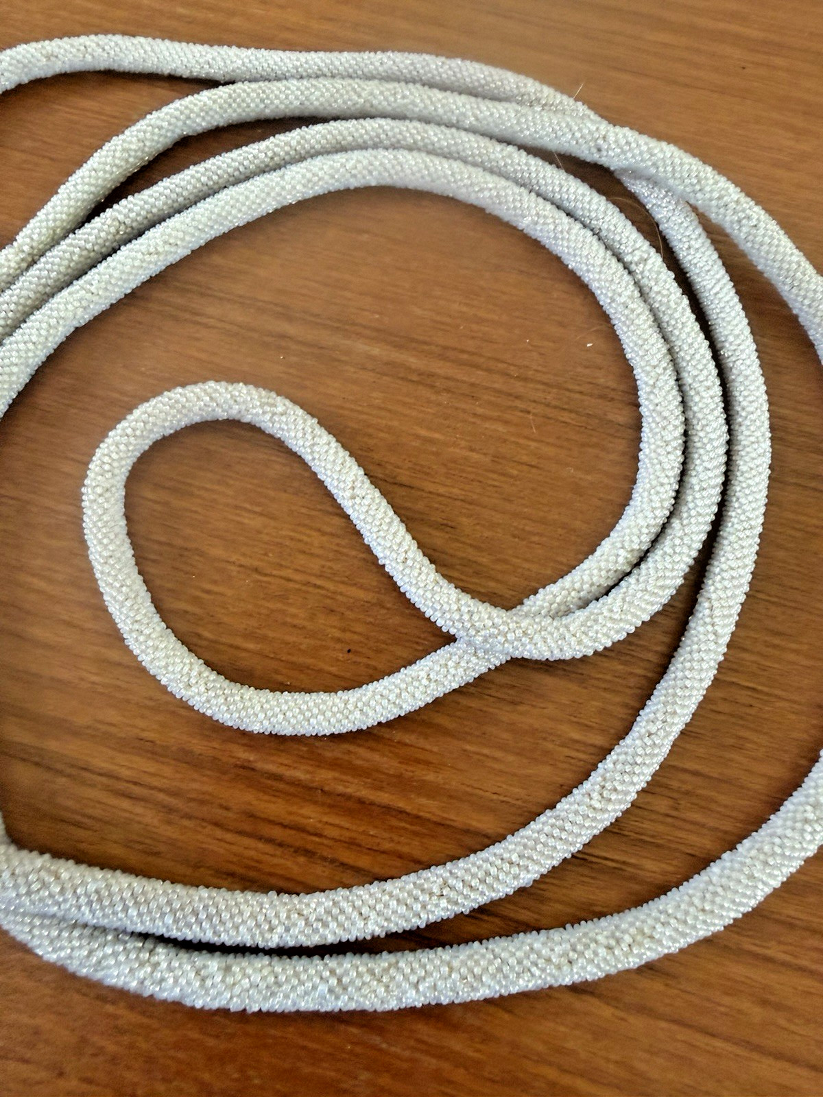 Vintage 1920’s Art Deco GreyGlass Beaded Sautoir Flapper Necklace Rope Long Belt