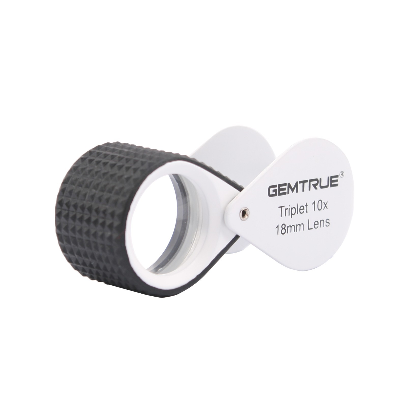 GemTrue 10x Triplet Diamond Loupe 18mm Rubber Grip Pearl DK98004 (3pcs a pack)
