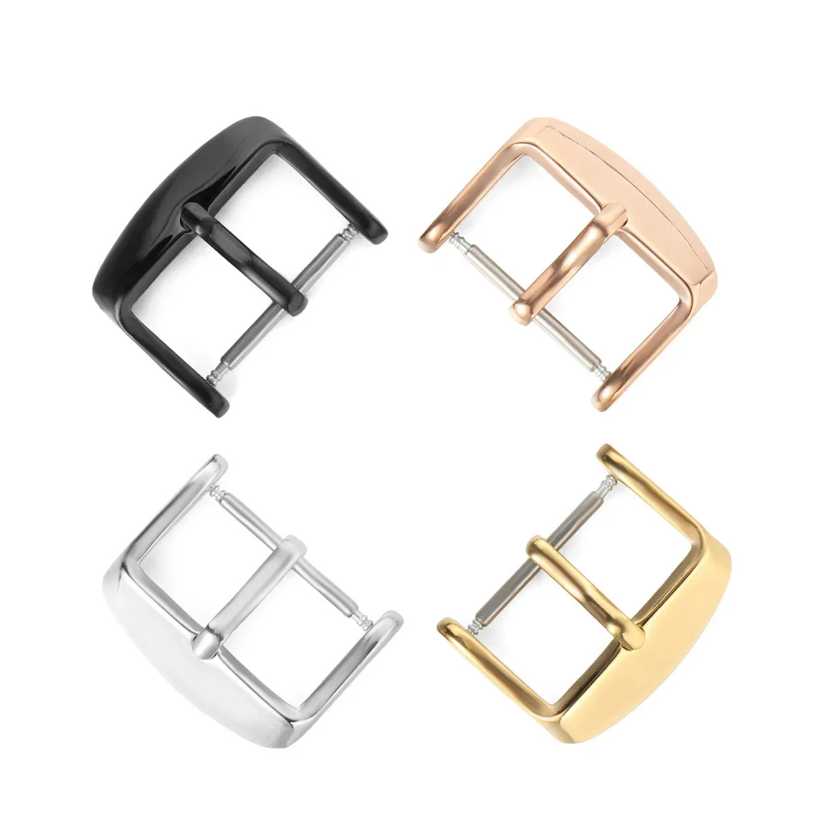 Watch Buckle Stainless Steel Pin Clasp 10 12 14 16 18 20 22 24mm Strap Accessory