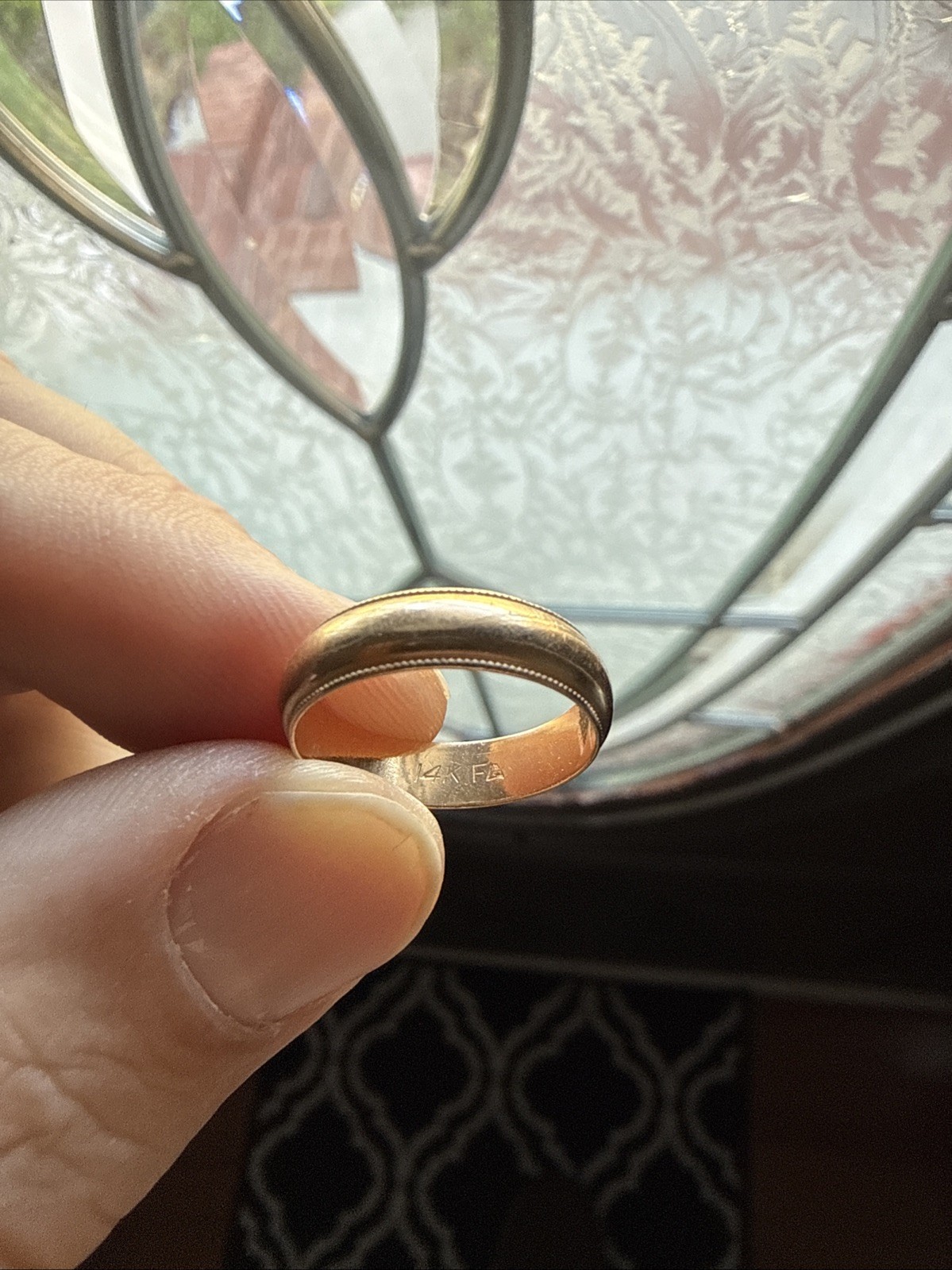Retro 14k Yellow Gold 5 Mm Band