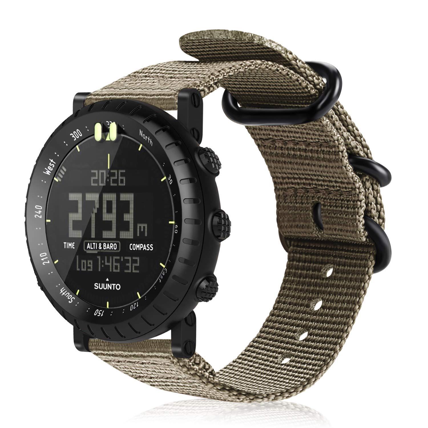 For Suunto Core Watch Band Premium Woven Nylon Sport Strap with Metal Buckle
