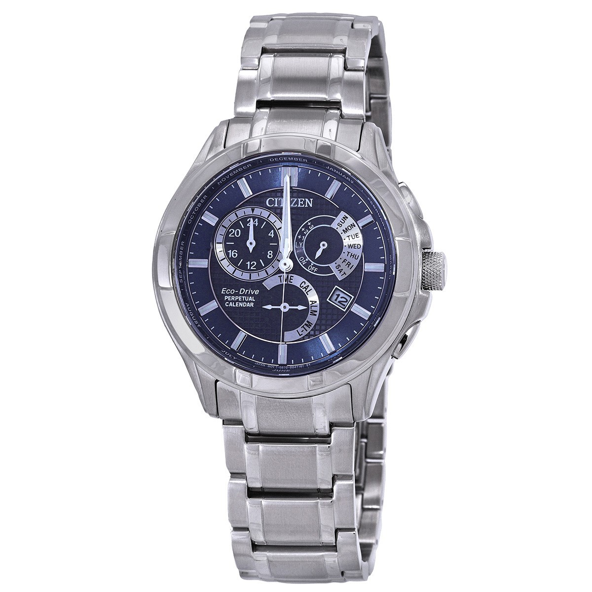 Citizen Men’s Eco-Drive Perpetual GMT Blue Dial Watch – BL8160-58L NEW