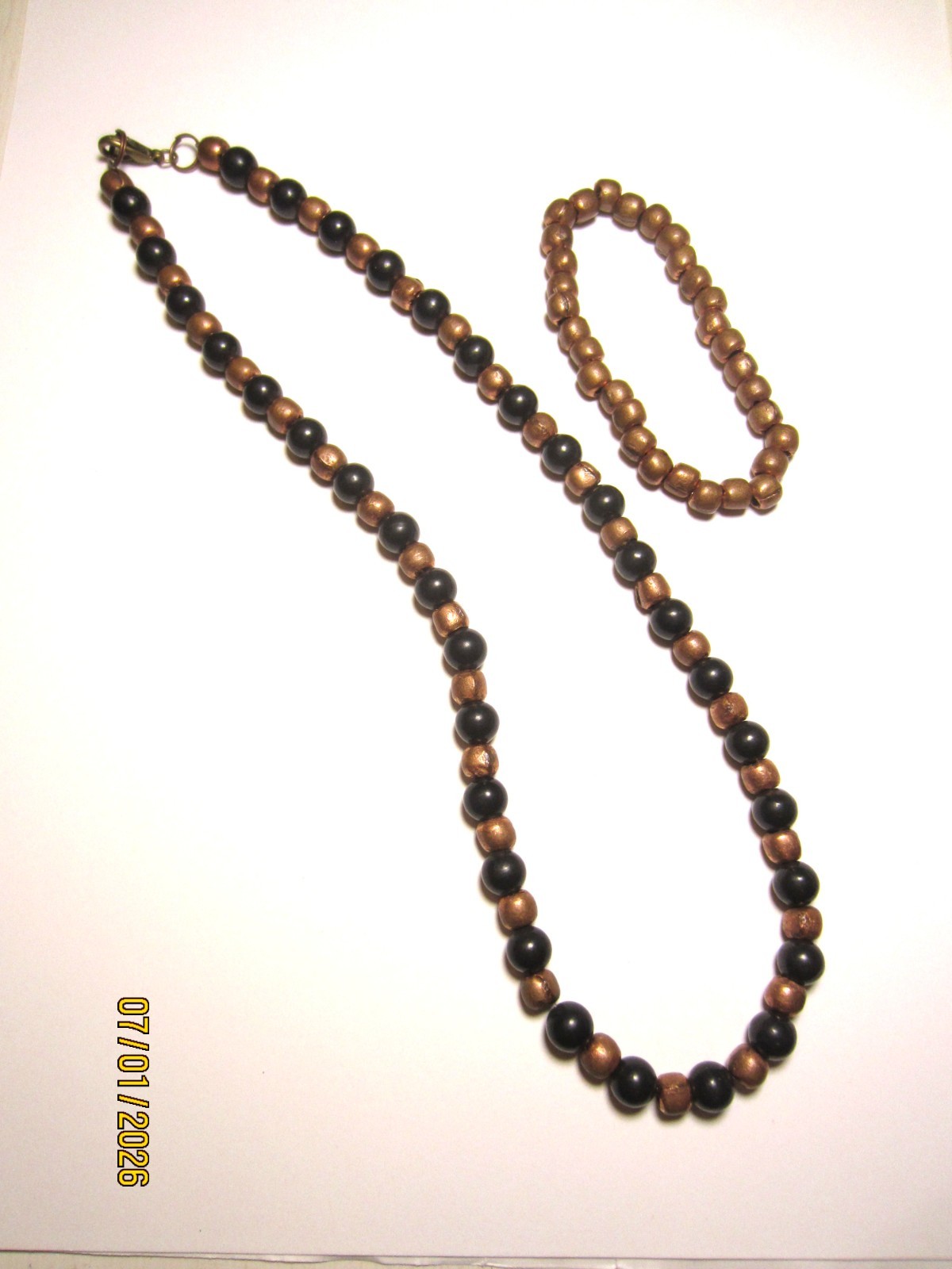 Russian Shungite Genuine Copper Beaded Necklace/Bracelet
