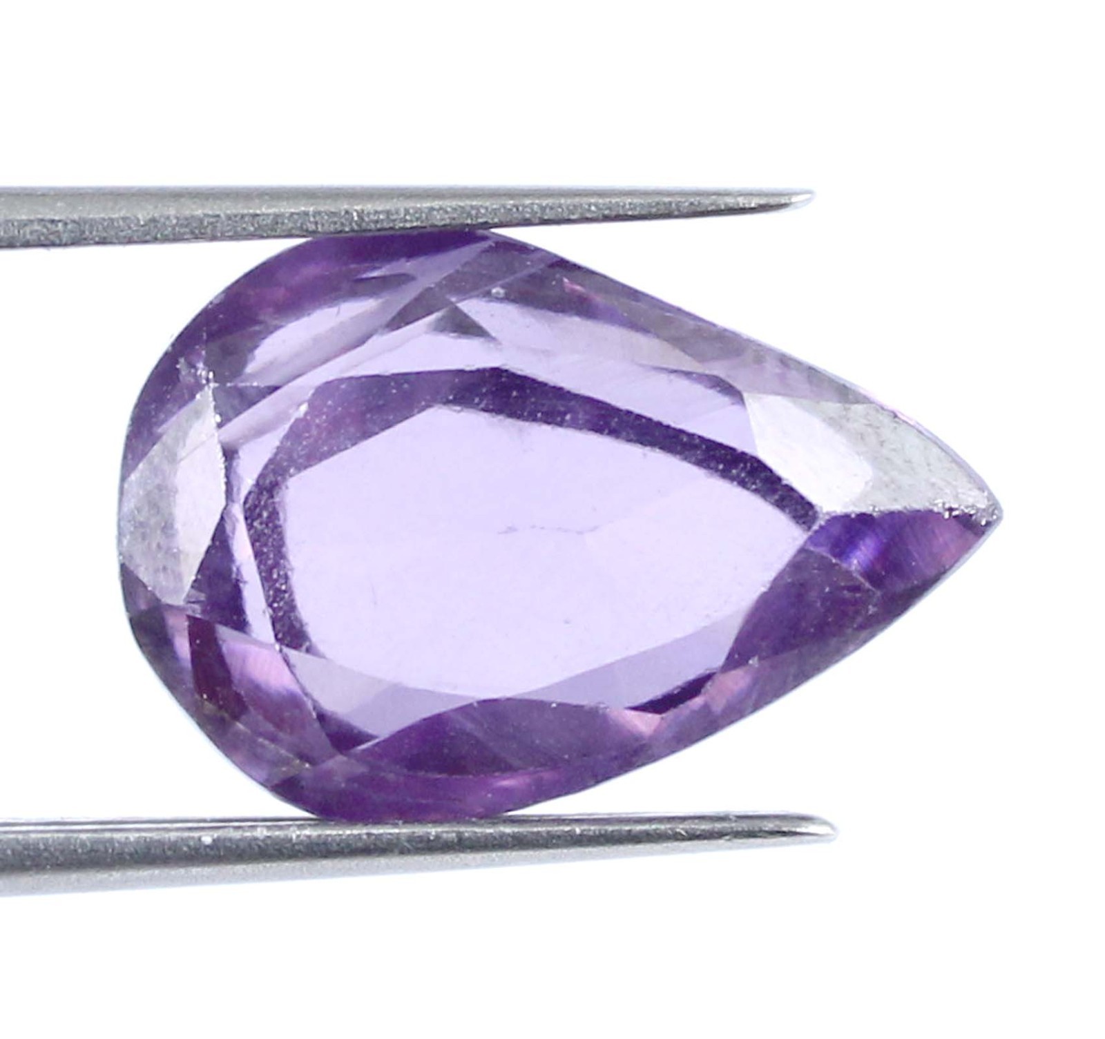 10.95 Carat Natural Purple Zircon 13 x 9 mm Pear Cut Gemstone Certified T11608