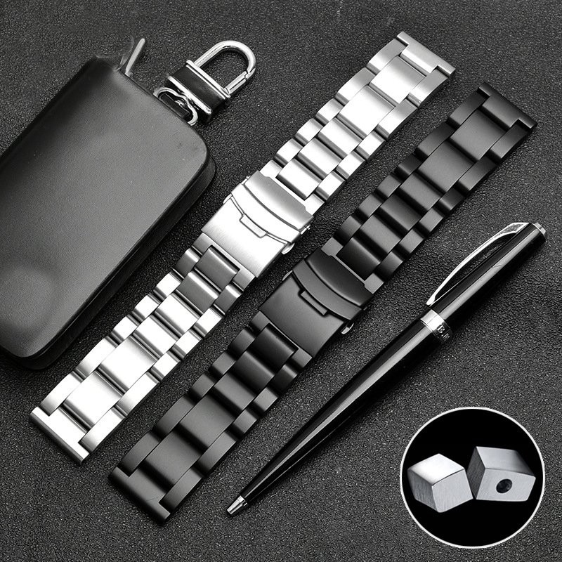 5.7mm Thick Mens Heavy Stainless Steel Watch Band Strap 22 24 26mm US Stock