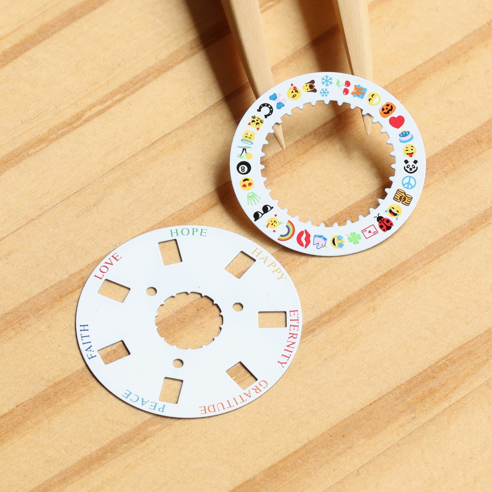 Emoji Date Wheel Disc for Rolex Day-Date 36/40 Cal 3155/3255 Watch Calendar