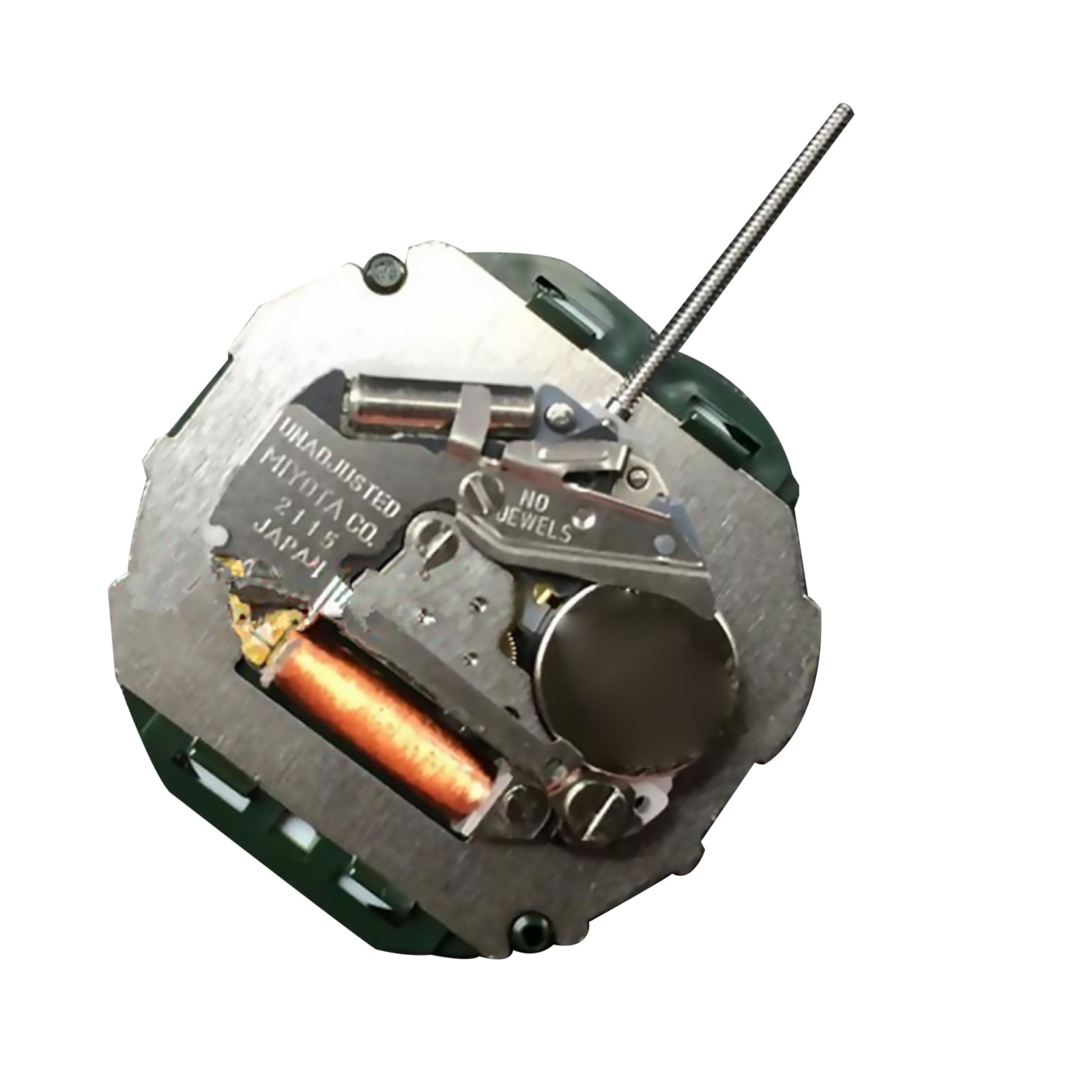 Quartz Watch Movement with Battery Stem Hour Wheel Date @6 for Miyota 2115 Parts
