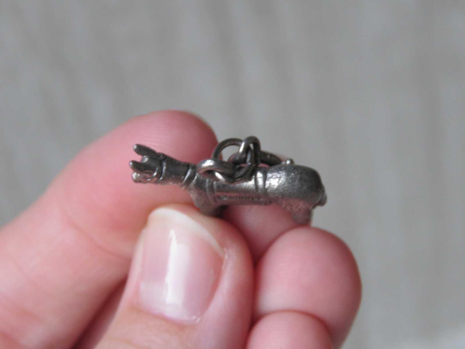VTG Signed Kinney Sterling Silver Mule Donkey Animal A Bracelet Charm 0.75″