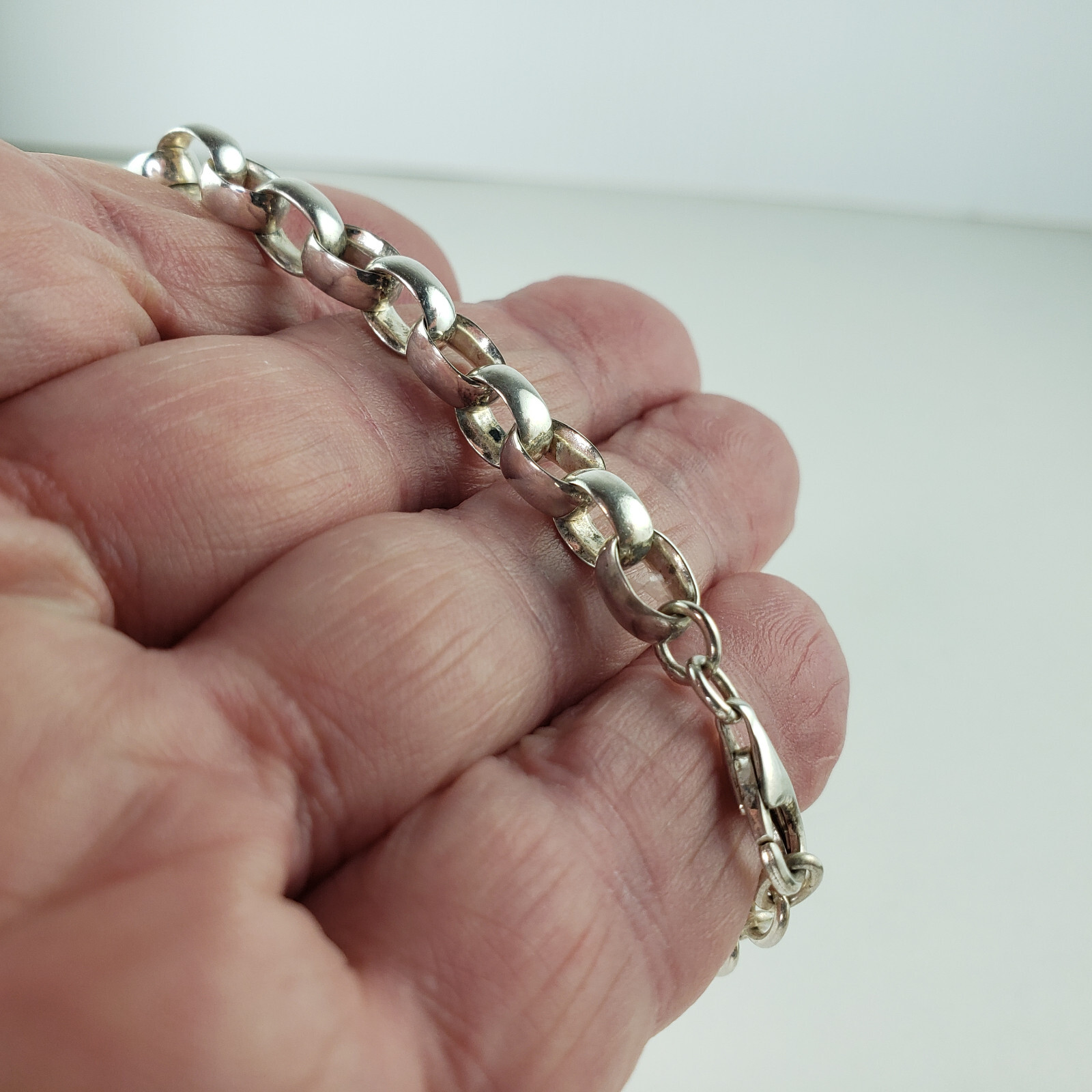 Sterling Silver Tennis Bracelet 9.0-7.5 in 20.3g [7611]
