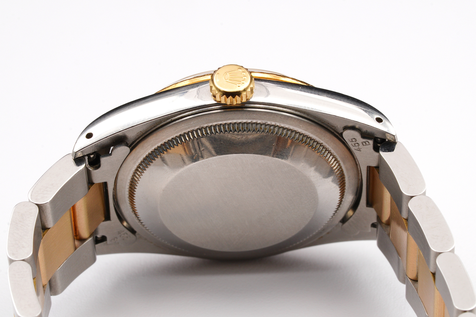 Mens Rolex 2Tone Yellow Gold Stainless Steel Datejust Gold Diamond Dial 16233