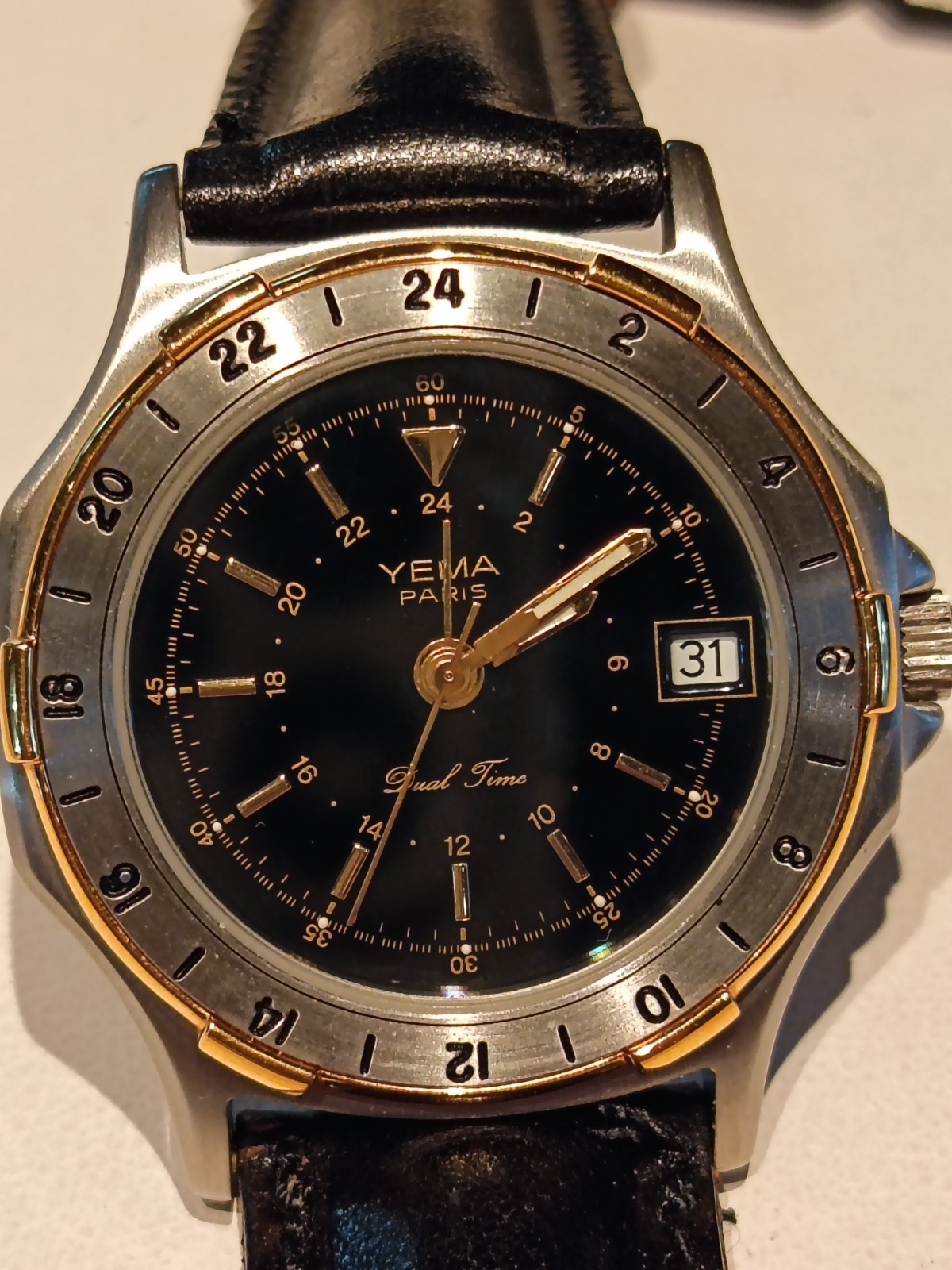 YEMA Dual Time Quartz 90s NOS