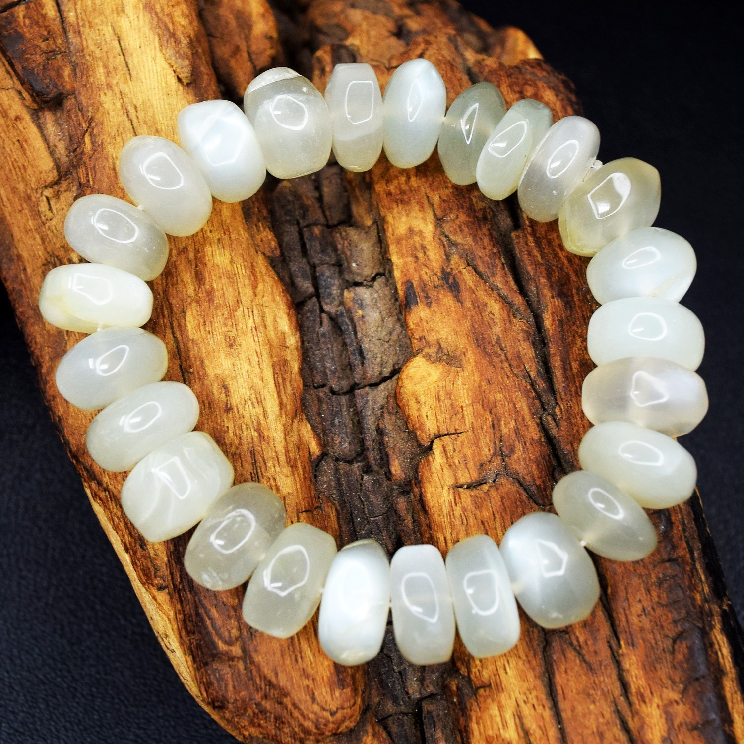 Awesome Massive Grey Moonstone 248.00 Cts Stretchable Bracelet Beaded RK 191 AZ1