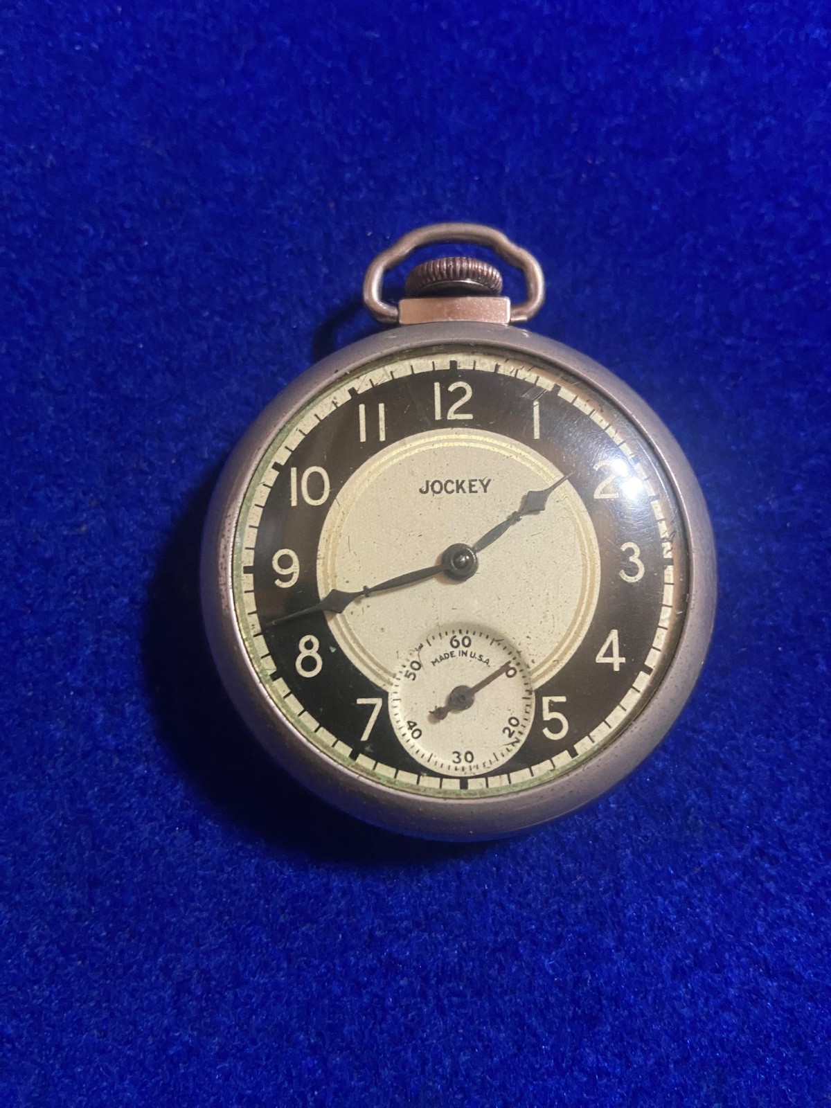 Vintage Jockey USA Manual Wing Table Top Pocket Watch