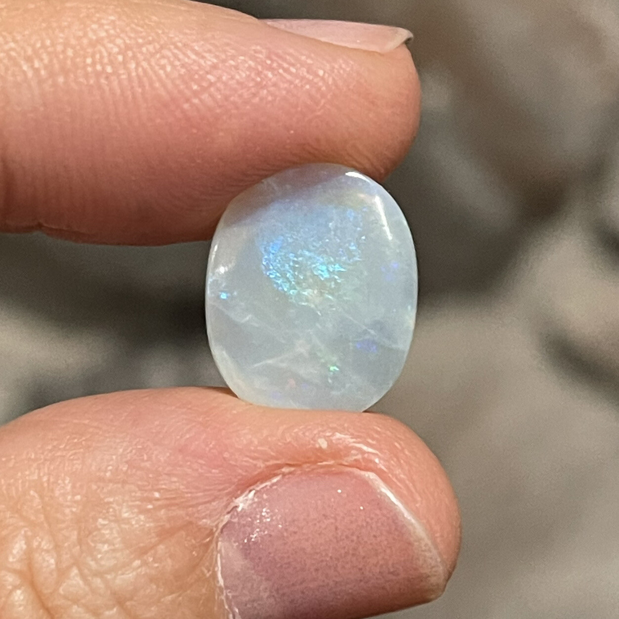 3.35ct 14.9x12x2.5mm Fine Australian Solid Opal Oval Cabochon Jelly Opal