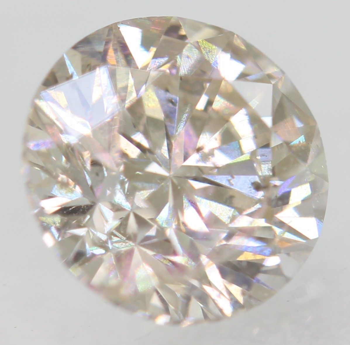 Certified 0.70 Carat J SI1 Round Brilliant Natural Enhanced MINED Diamond 5.53mm