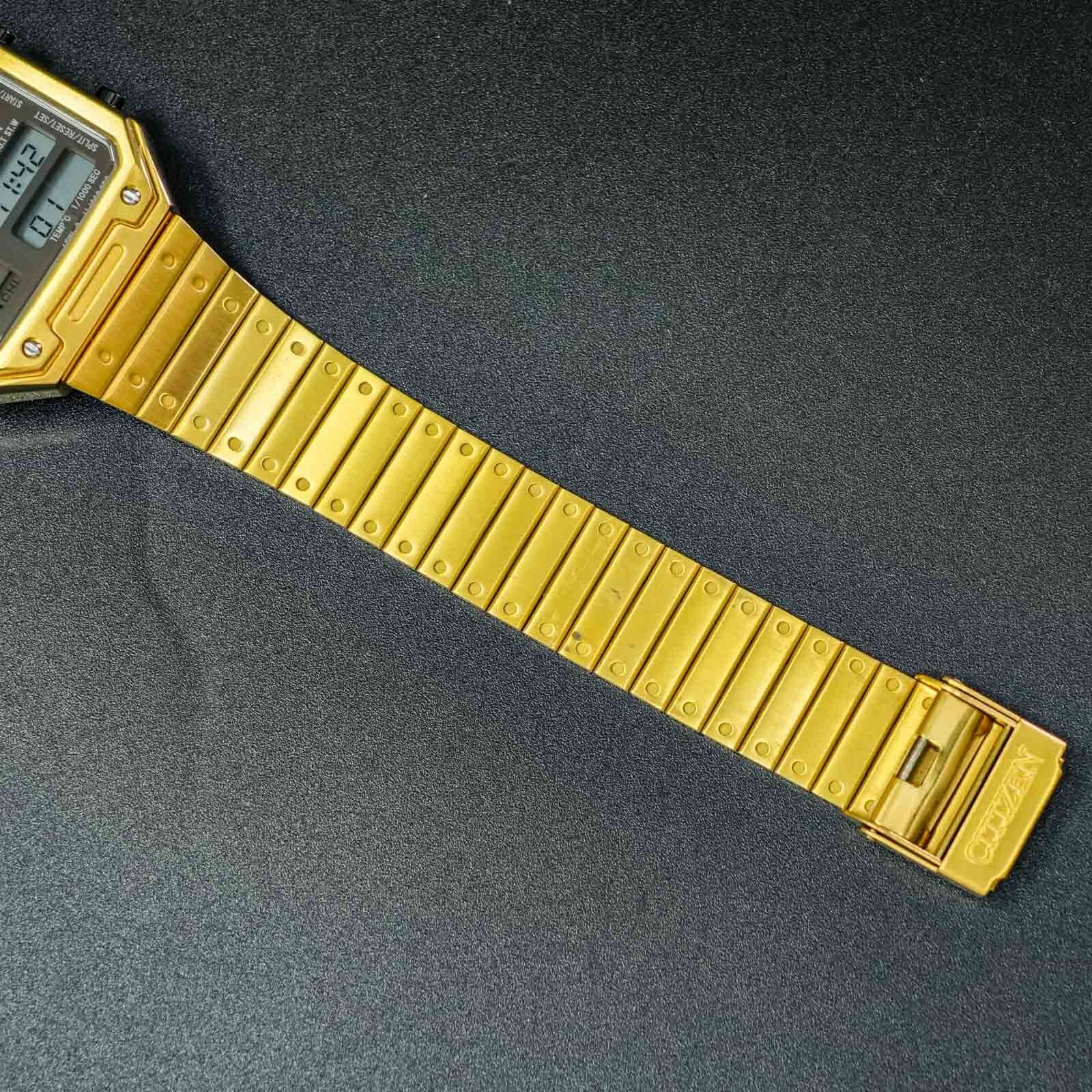 [MINT] CITIZEN Thermo Sensor Record Label JG2122-60W Limited Gold Men Watch
