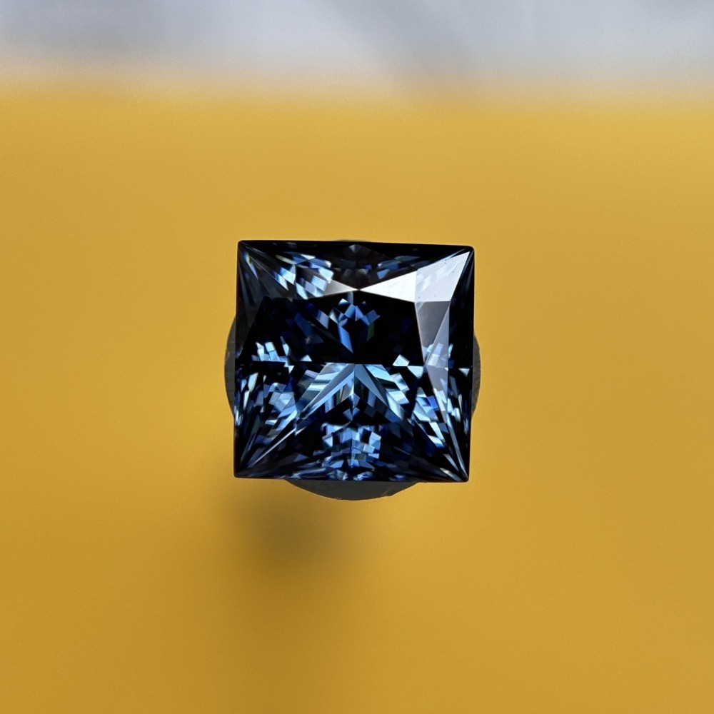 GRA Certificate Loose Moissanite Gemstone 1pcs 3.5×3.5mm-8x8mm Princess Sapphire