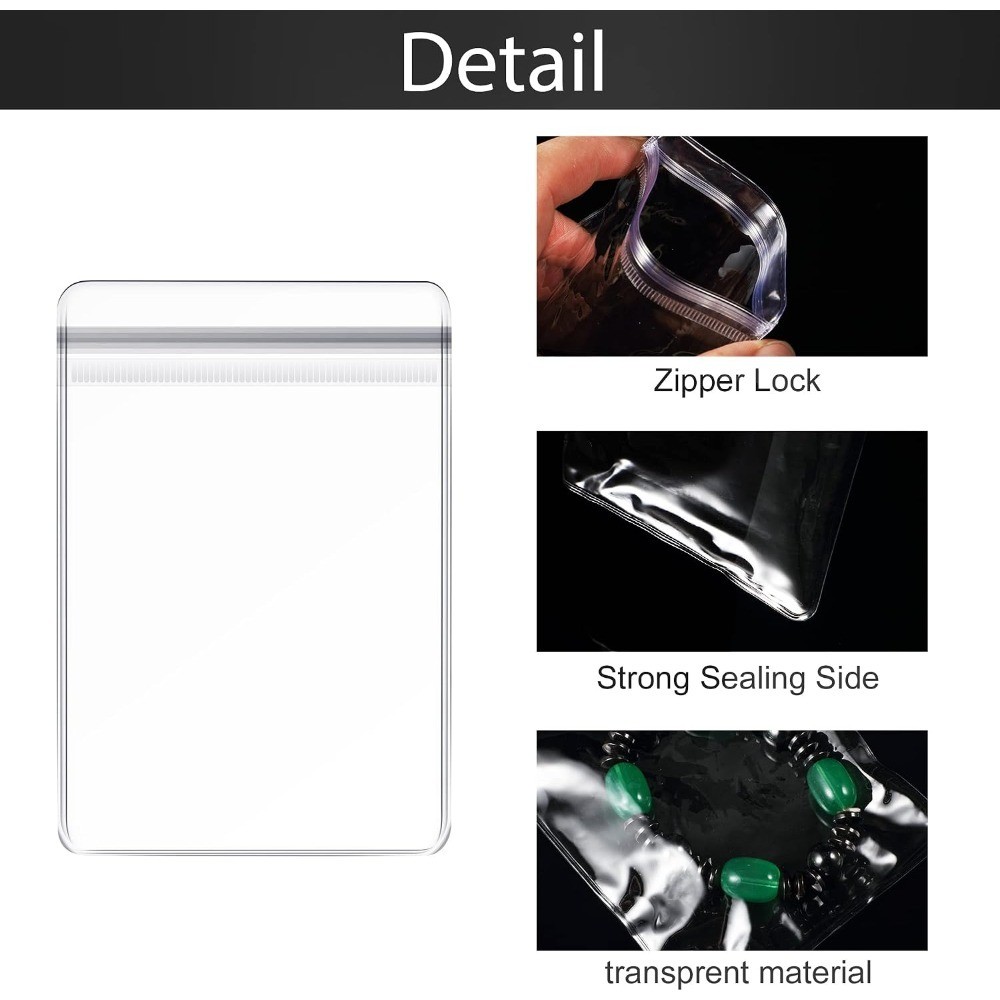 120 Pieces Anti Tarnish Jewelry Bags for Organizer and Storage Clear PVC