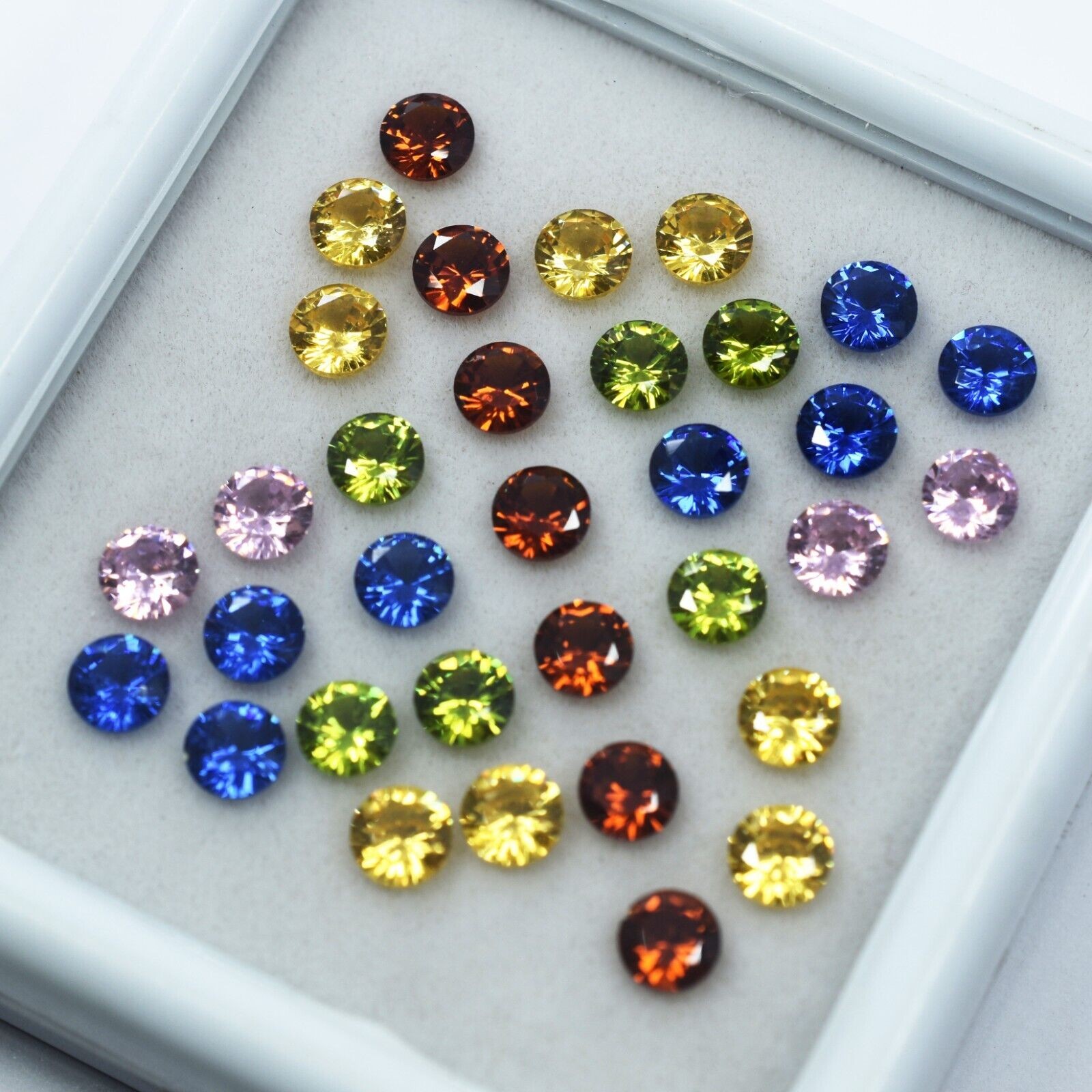 CERTIFIED Natural Round Shape Sapphire 10 Pcs Lot 5×5 mm Mix Color Gemstone