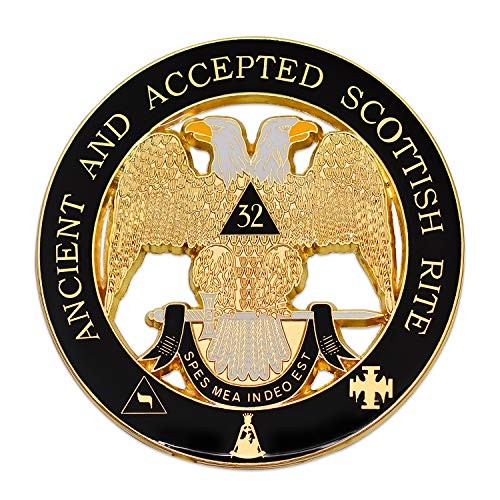 32nd Degree Ancient & Accepted Scottish Rite Round Masonic Auto 3″ Diameter