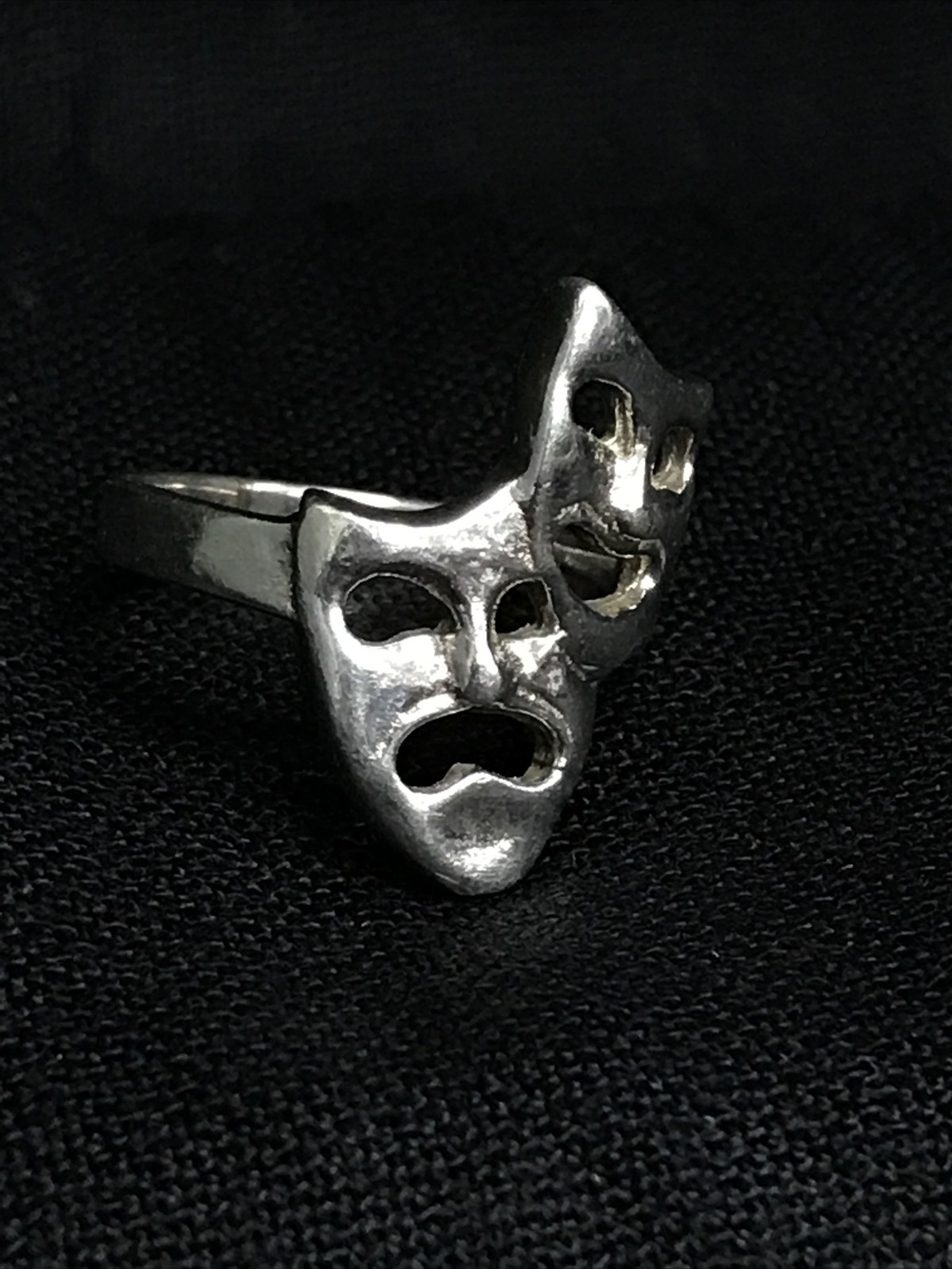 STERLING Sz8 Ring BEAU DRAMA COMEDY TRAGEDY THEATER MASK