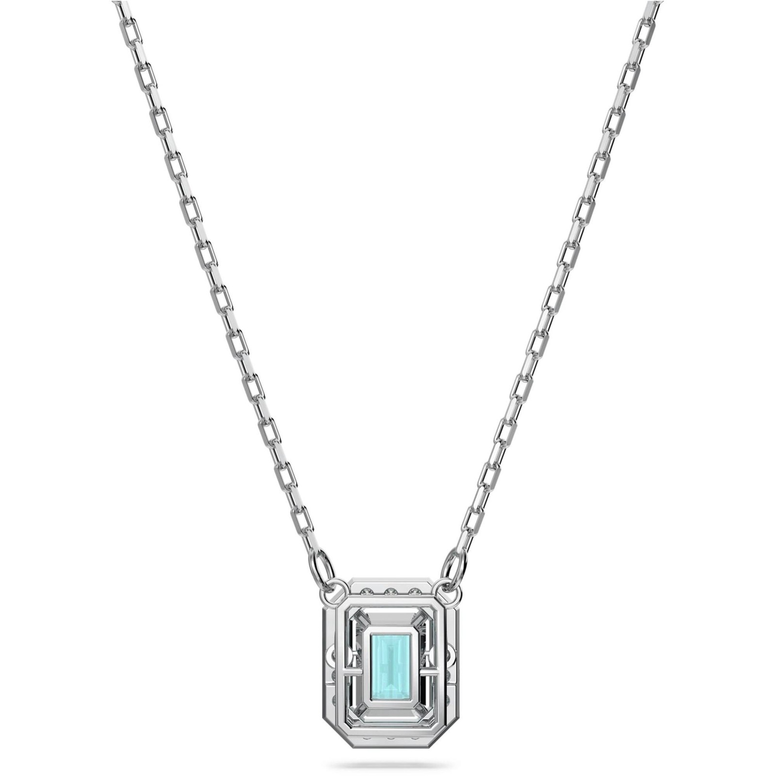 Swarovski Women’s Pendant Necklace Una Blue Octagon-Cut Dancing Stone 5640289